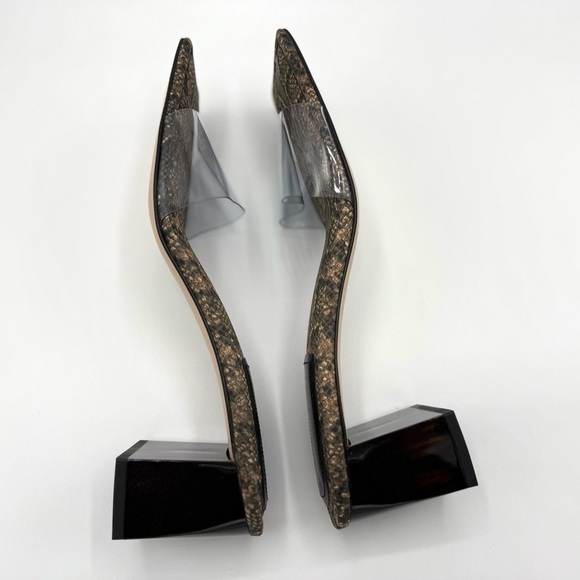 NEW Good American‎ Block Heel Slide Sandal Desert Snake Size 13 GA119K-X - Picture 8 of 13